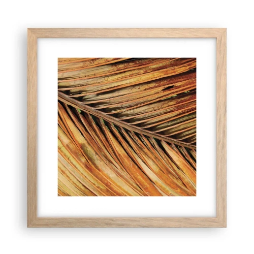 Pôster com moldura de carvalho claro - Ouro de coco - 30x30 cm