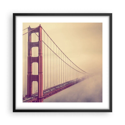 Pôster com moldura preta - Entre o céu e a terra - 50x50 cm