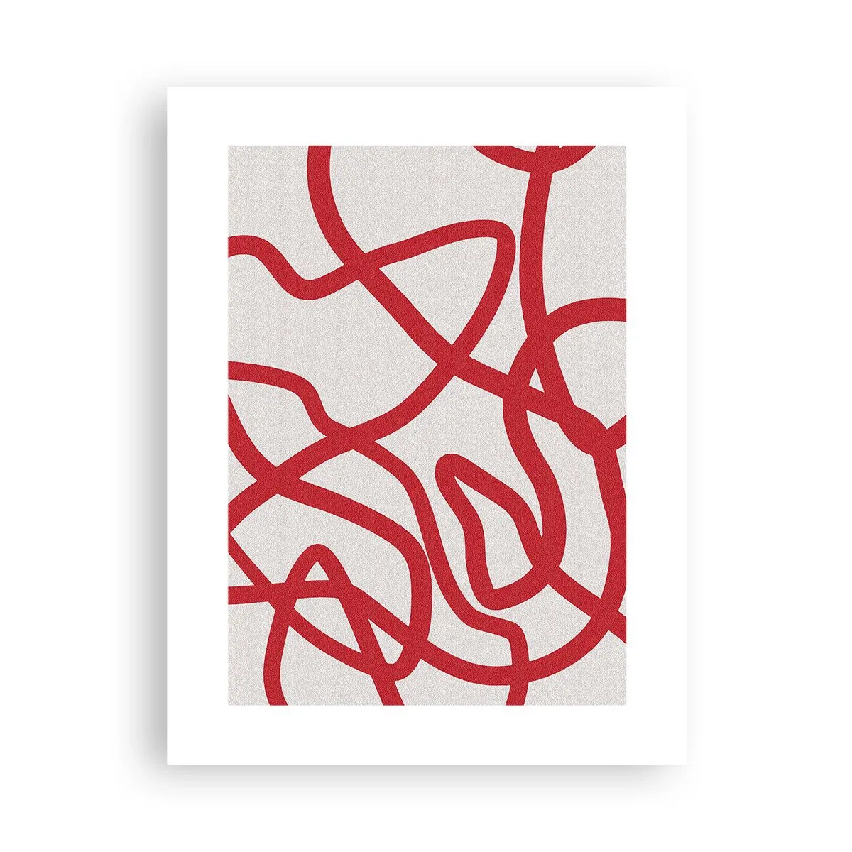 Pôster - Vermelho em branco - 30x40 cm