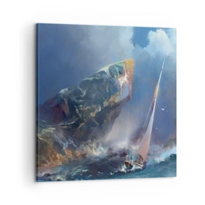 Quadro em tela - Quem tem coragem ganha - 60x60 cm