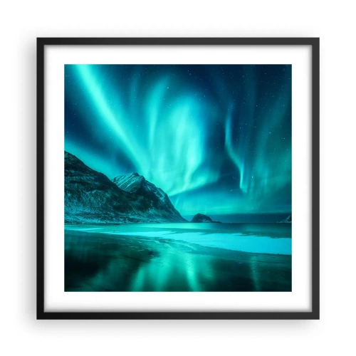 Pôster com moldura preta - Maravilhas do Norte - 50x50 cm