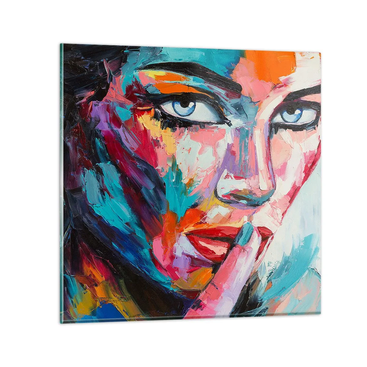 Quadro em vidro - O nosso primeiro segredo - 40x40 cm