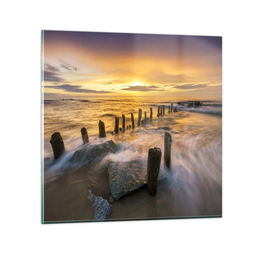Quadro em vidro - A beleza crua do Mar Báltico - 30x30 cm
