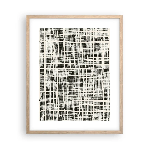 Pôster com moldura de carvalho claro - Uma composição tecida - 40x50 cm