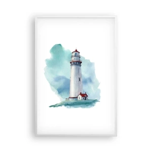 Pôster em moldura branca - A gentil irmã do azul - 61x91 cm