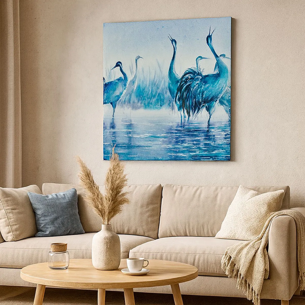 Quadro em tela - Reunião matinal - 30x30 cm