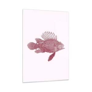 Quadro em vidro - Um habitante de águas exóticas - 50x70 cm