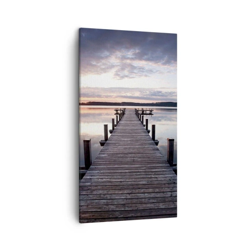 Quadro em tela - A tranquila fronteira do dia e da noite - 45x80 cm