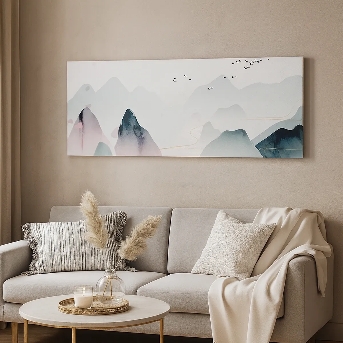 Quadro em tela - Acima dos picos - 30x30 cm