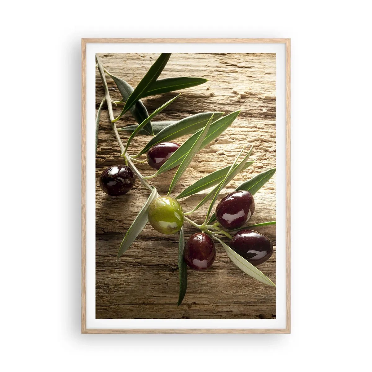 Pôster com moldura de carvalho claro - Direto da natureza - 70x100 cm
