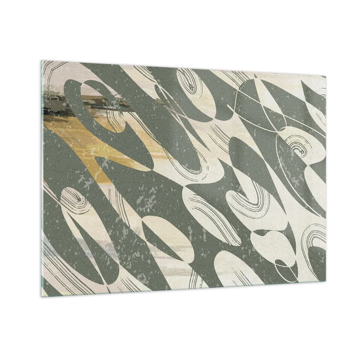 Quadro em vidro - Abstração rítmica - 100x70 cm