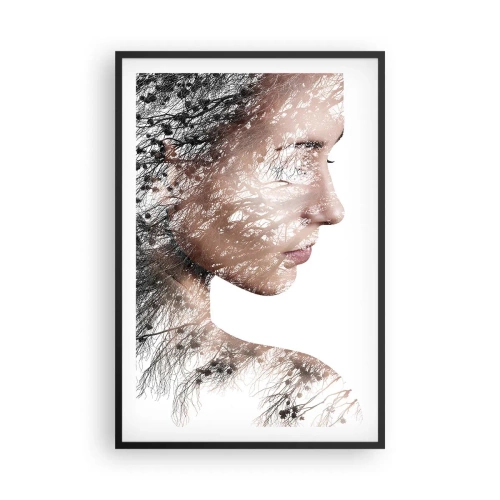 Pôster com moldura preta - Espírito da floresta - 61x91 cm