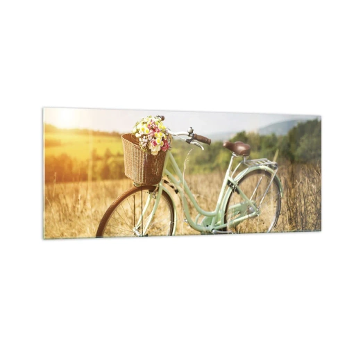 Quadro em vidro - Vou ficar aqui por um tempo - 100x40 cm