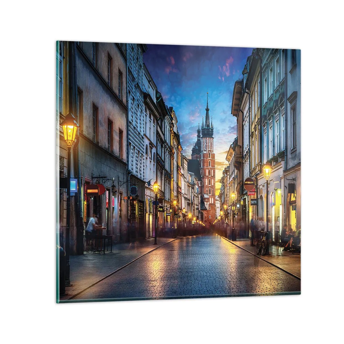 Quadro em vidro - O charme de Cracóvia - 70x70 cm