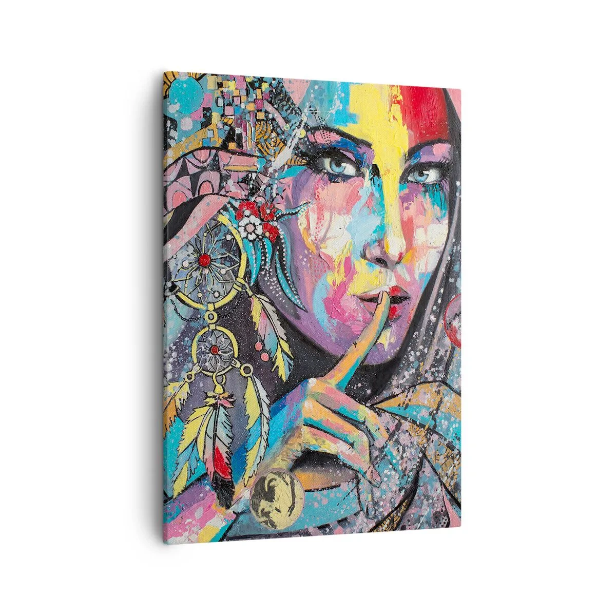 Quadro em tela - Fique em silêncio até compreender - 50x70 cm