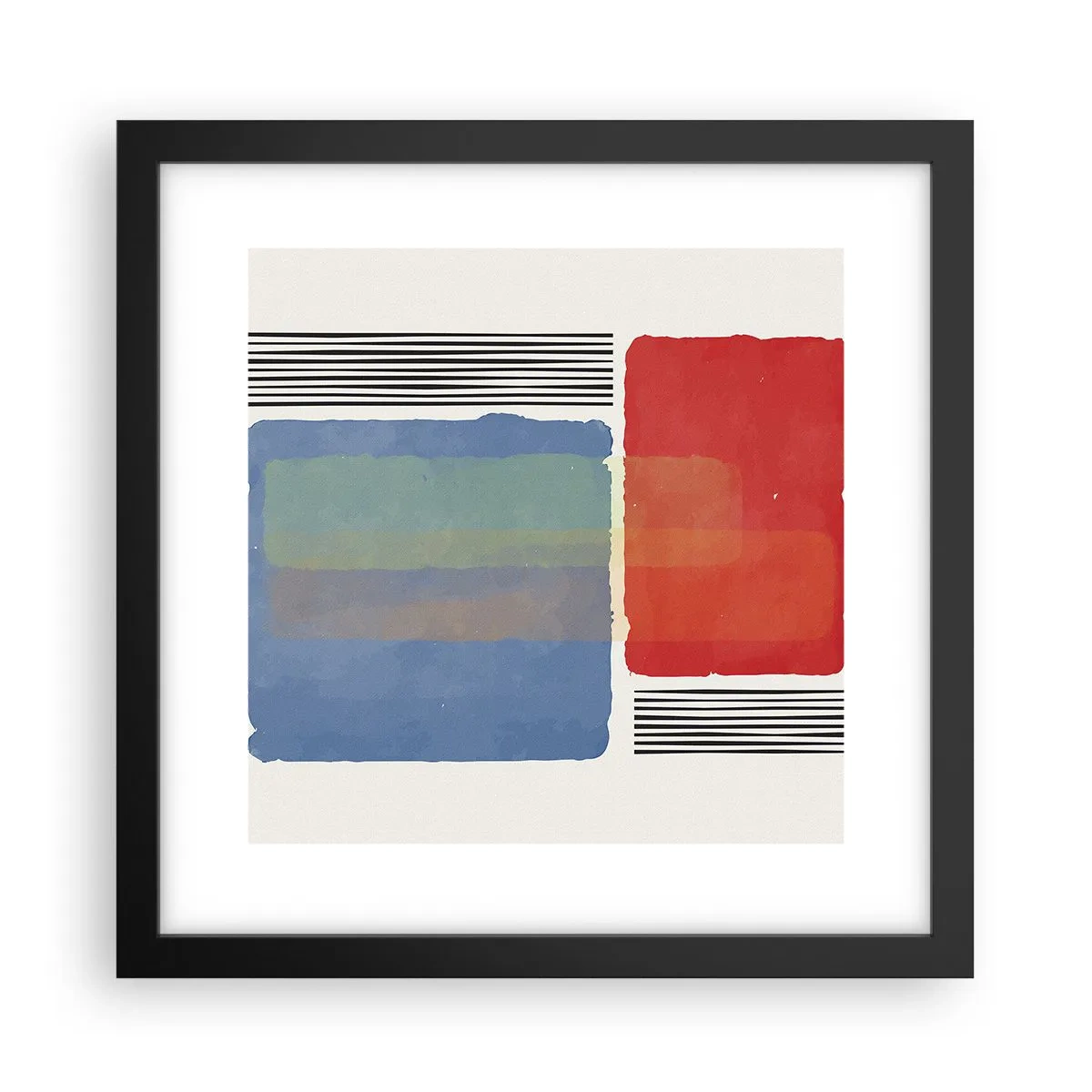 Pôster com moldura preta - A alma da geometria - 30x30 cm