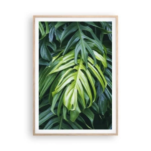 Pôster com moldura de carvalho claro - Mergulhar no frescor - 70x100 cm