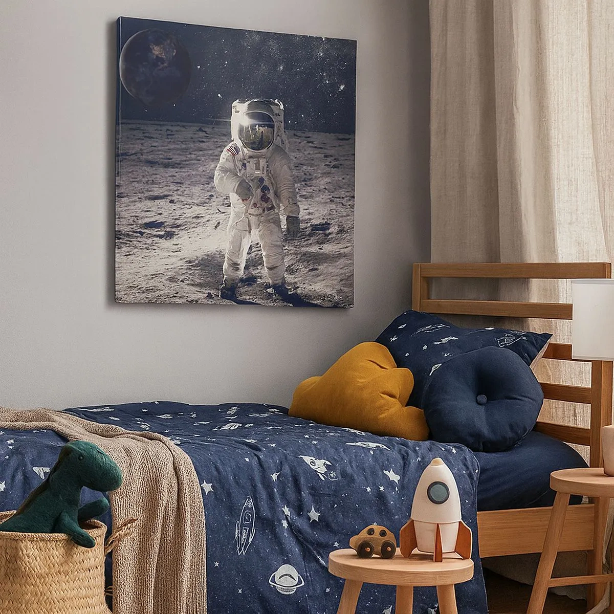 Quadro em tela - Saudações da Lua - 30x30 cm