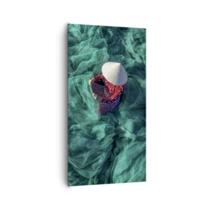 Quadro em tela - Num mar de redes - 65x120 cm