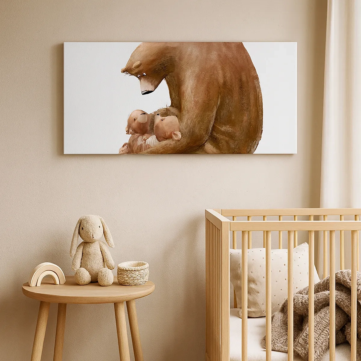 Quadro em tela - Doces sonhos, crianças - 30x30 cm