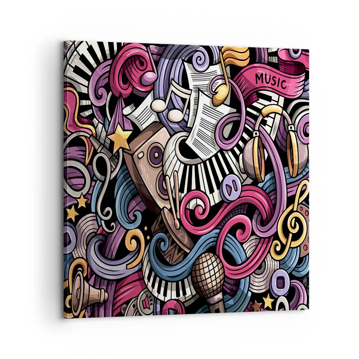 Quadro em tela - Melodia complicada - 60x60 cm