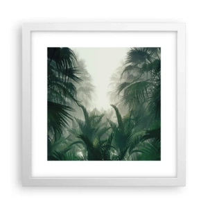 Pôster em moldura branca - Mistério tropical - 30x30 cm