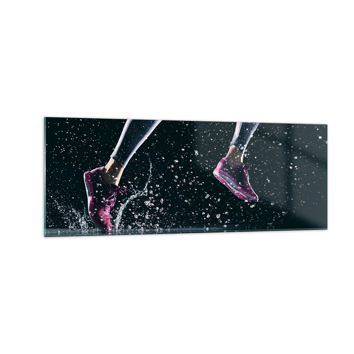 Quadro em vidro - Quanta força nas pernas - 140x50 cm