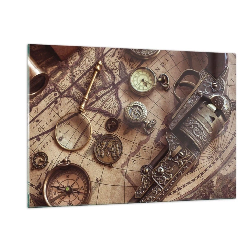 Quadro em vidro - A aventura nos chama - 120x80 cm