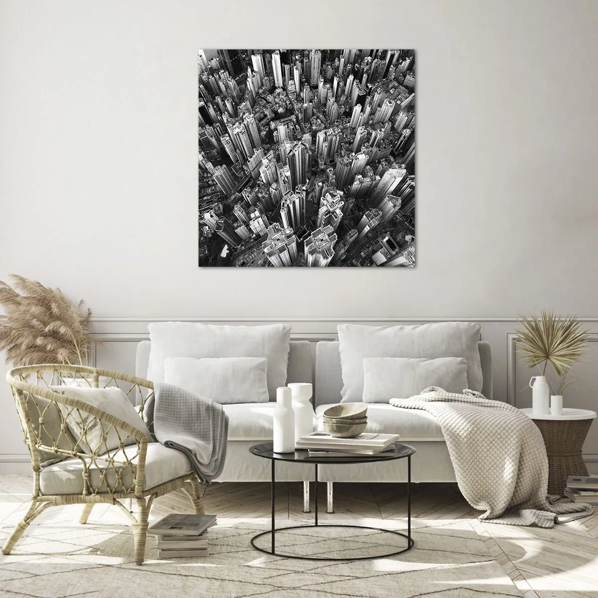 Quadro em vidro - Ainda mais alto e mais alto - 30x30 cm