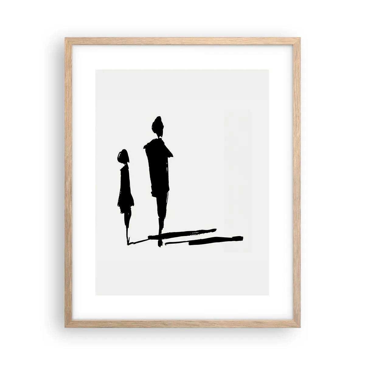 Pôster com moldura de carvalho claro - Certeza que juntos? - 40x50 cm