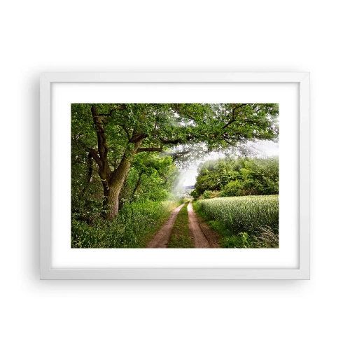 Pôster em moldura branca - Os pastores de Arcadia - 40x30 cm