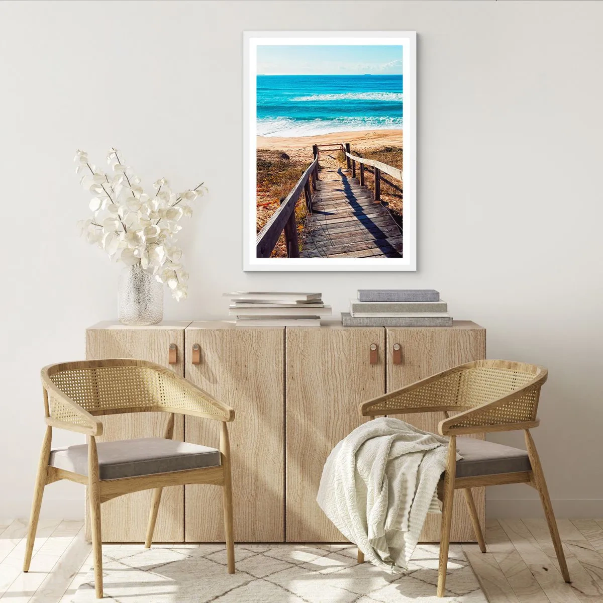 Pôster em moldura branca - Corra! - 70x100 cm