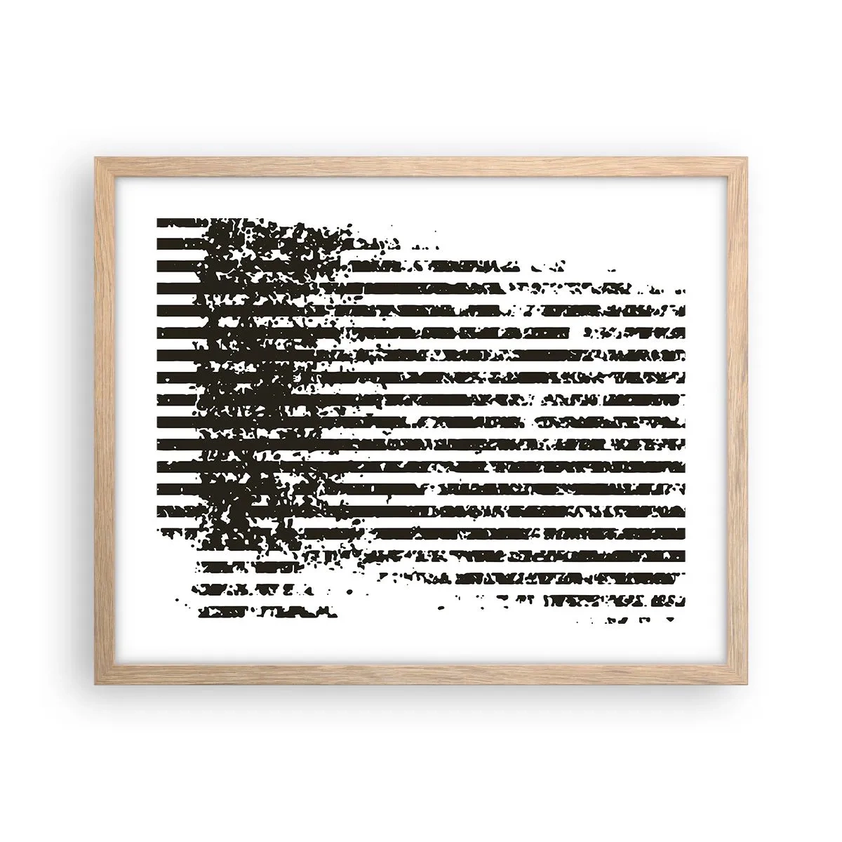 Pôster com moldura de carvalho claro - Ritmo e ruído - 50x40 cm