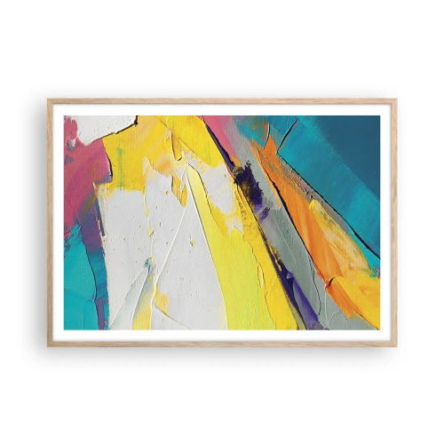 Pôster com moldura de carvalho claro - Anatomia da luz - 100x70 cm