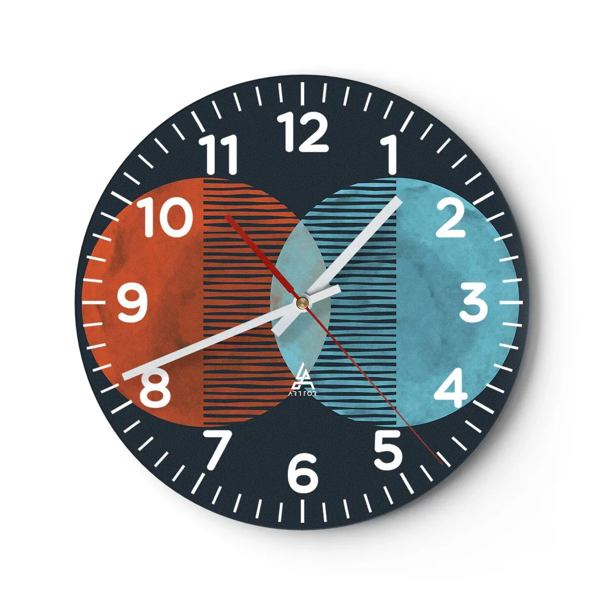 Relógio de parede - Relógio em vidro - Fantasia astronómica - 30x30 cm