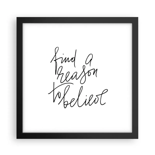 Pôster com moldura preta - É possível - 30x30 cm