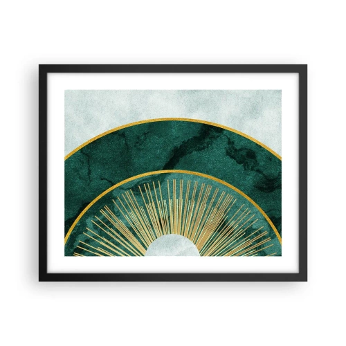 Pôster com moldura preta - Outro sistema solar - 50x40 cm