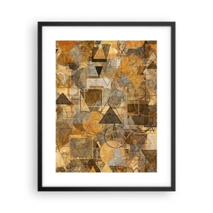 Pôster com moldura preta - O mundo em forma - 40x50 cm
