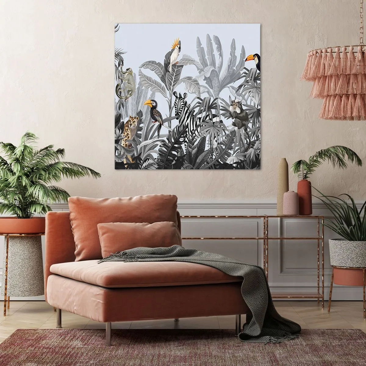 Quadro em tela - Conto de fadas africano - 40x40 cm