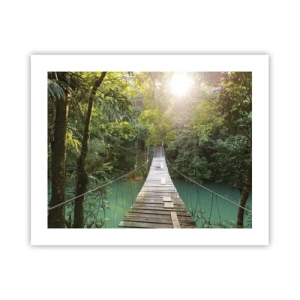 Pôster - Da água azul para a floresta azul - 50x40 cm