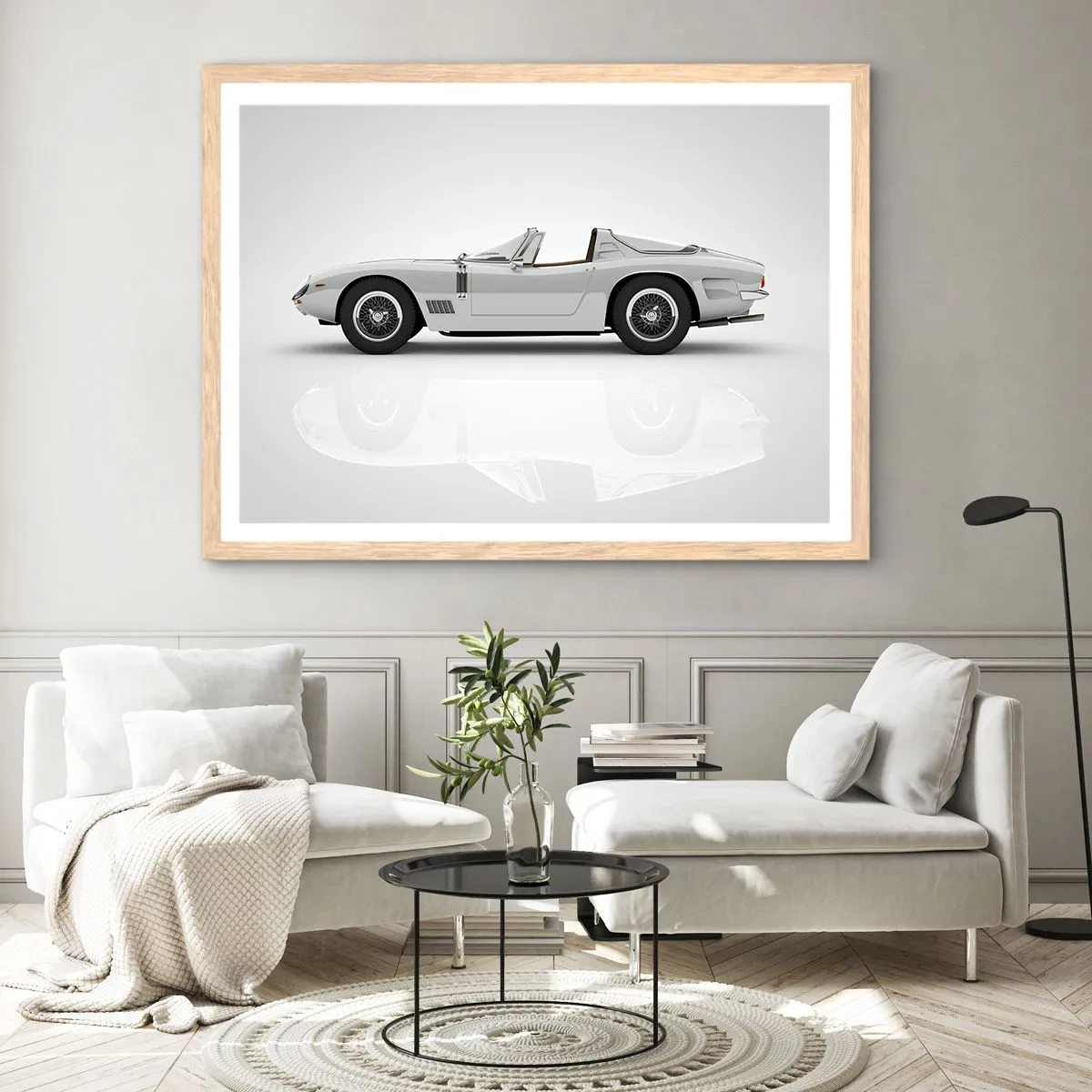 Pôster com moldura de carvalho claro - A promessa de diversão - 50x40 cm