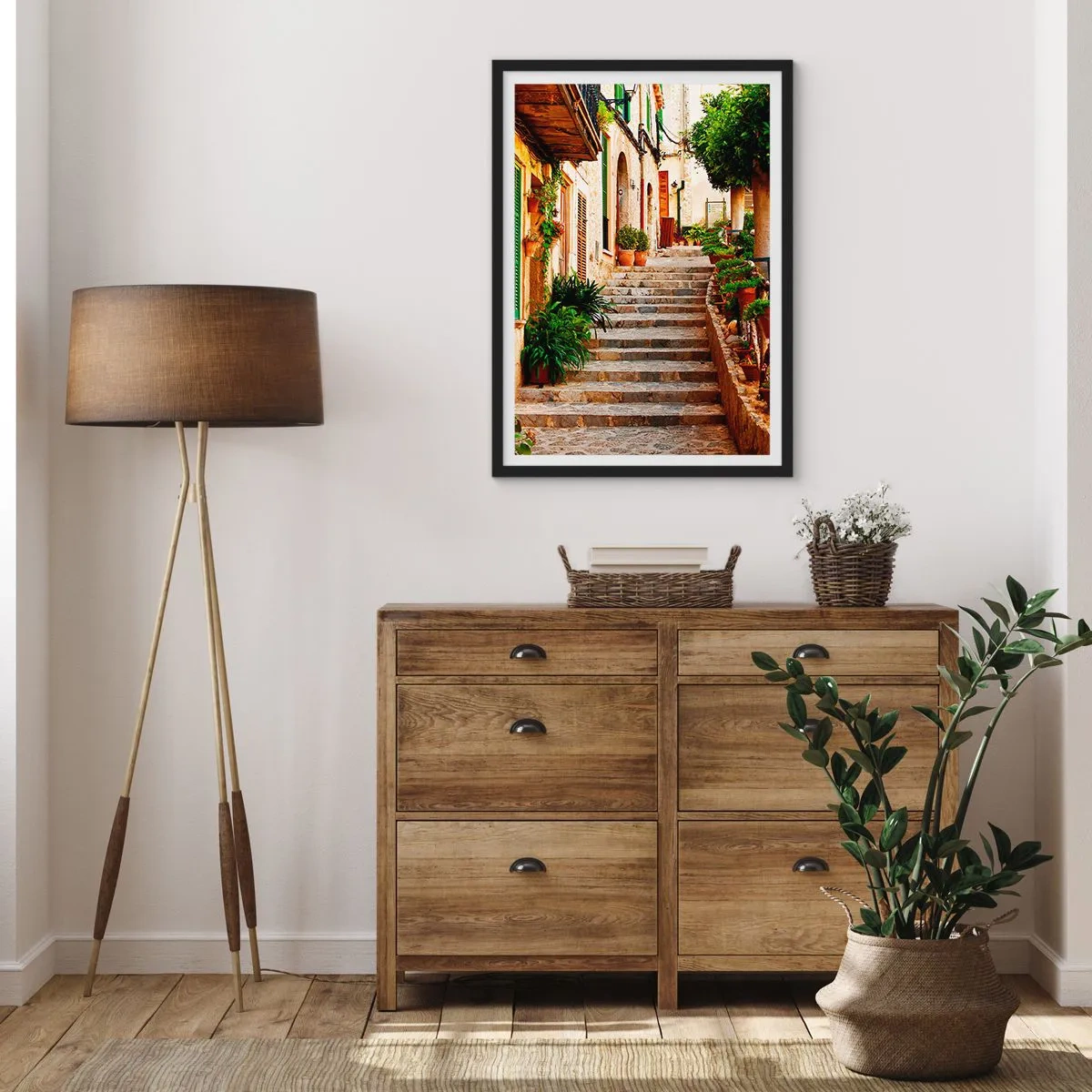 Pôster com moldura preta - O encanto das férias espanholas - 61x91 cm