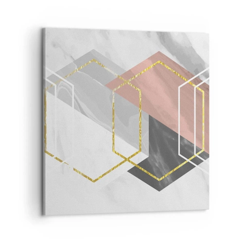 Quadro em tela - Composição em cadeia - 60x60 cm