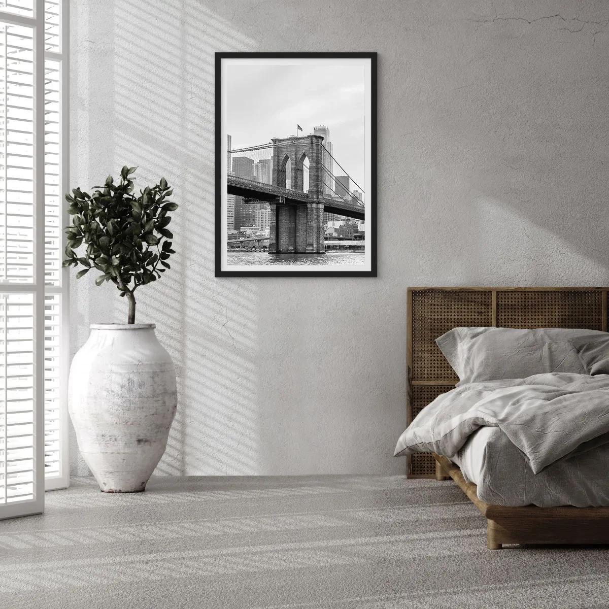 Pôster com moldura preta - Vibrações de Nova York - 61x91 cm