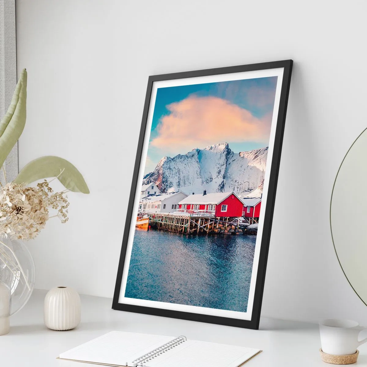 Pôster com moldura preta - Refpugio do Norte - 40x50 cm
