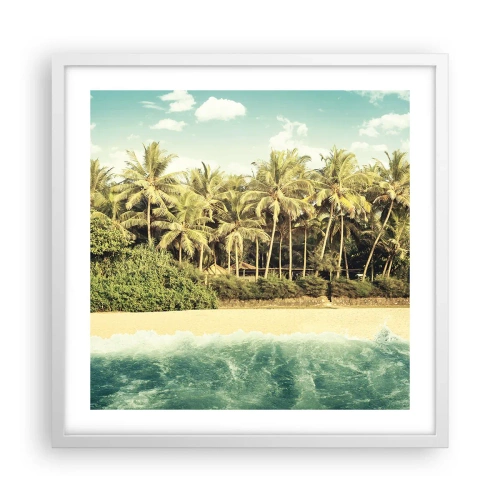 Pôster em moldura branca - Ou talvez aqui? - 50x50 cm