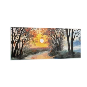 Quadro em vidro - Vibrações de outono - 100x40 cm