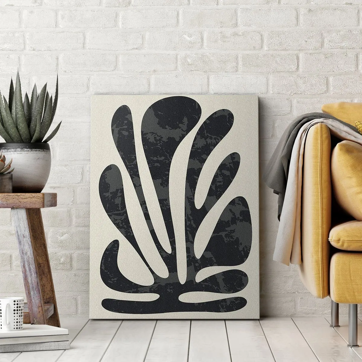 Quadro em tela - Abstração com vários dedos - 70x100 cm
