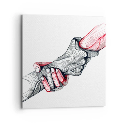 Quadro em tela - Está em boas mãos - 70x70 cm