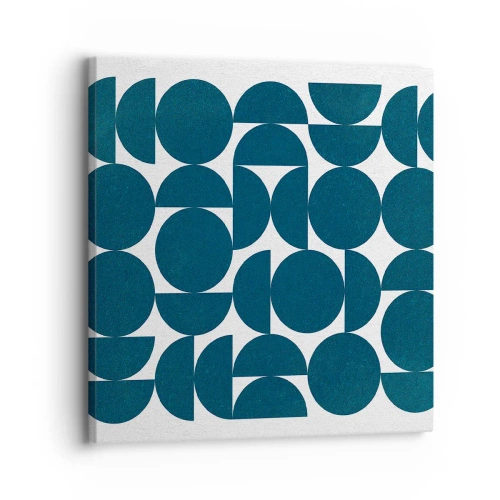 Quadro em tela - Círculos e semicírculos - 30x30 cm